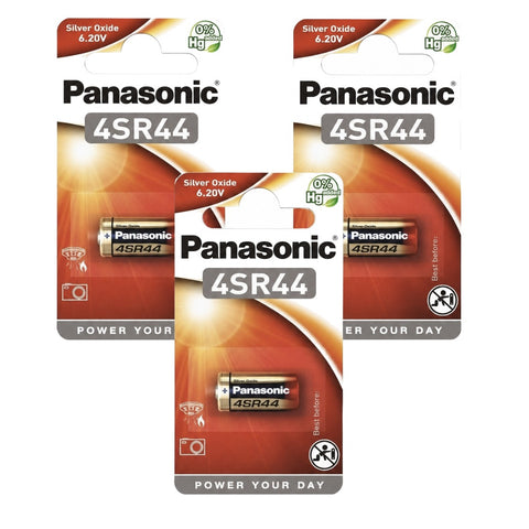 3x Panasonic 4SR44 6.2V Silver Oxide Battery PX28 544 A544 V28PX