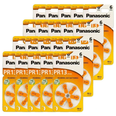 120x Panasonic PR13 PR48 Hearing Aid Batteries 1.4V Zinc Air