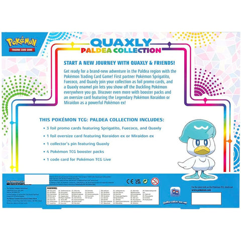 Pokemon TCG Quaxly Paldea Collection Box Scarlet & Violet English