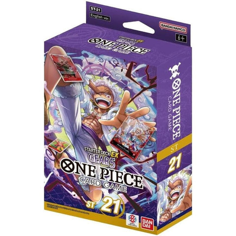One Piece Card Game Gear 5 ST-21 Starter Deck + Sleeves Bonus Pack