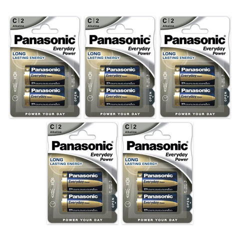 10x Panasonic Everyday Power C LR14 Alkaline Batteries