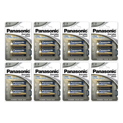 16x Panasonic Everyday Power C LR14 Alkaline Batteries