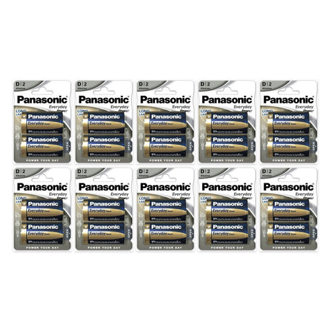20x Panasonic Everyday Power D LR20 Alkaline Batteries