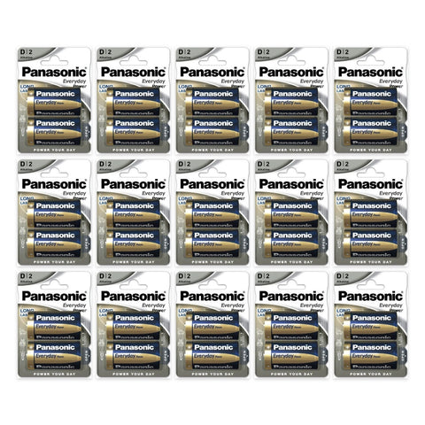 30x Panasonic Everyday Power D LR20 Alkaline Batteries