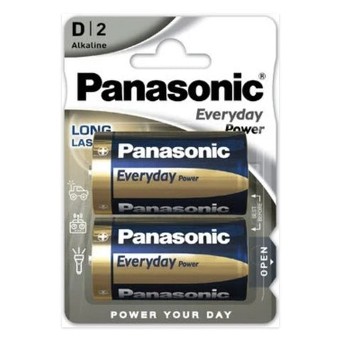 Panasonic Everyday Power D LR20 Alkaline Batteries – original 2-pack blister