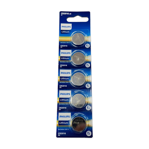 Philips CR2016 3V lithium coin cells 5-pack blister