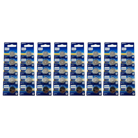 40x Philips CR2016 3V Lithium Coin Cell Batteries (8 x 5-pack)