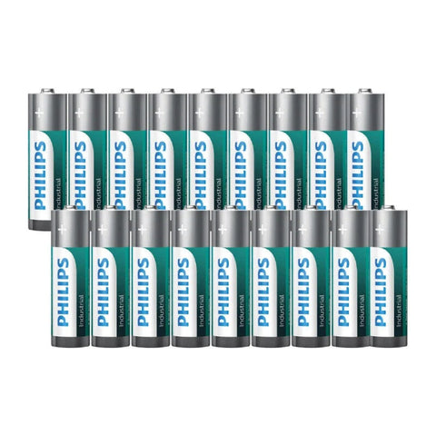 18x Philips Industrial AA Alkaline Batteries 1.5V LR6 Mignon Bulk Pack
