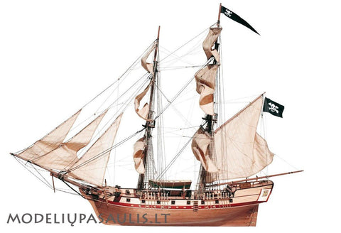 OCCRE Corsair Pirate Ship Wooden Model Kit 1:80 Brigantine 16-Gun