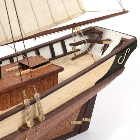 OcCre Polaris Beginner Wooden Ship Model Kit 1:50 w/ Tools Stand
