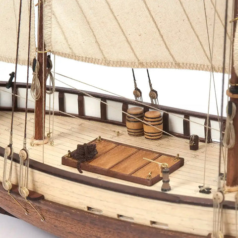 OcCre Polaris Beginner Wooden Ship Model Kit 1:50 w/ Tools Stand
