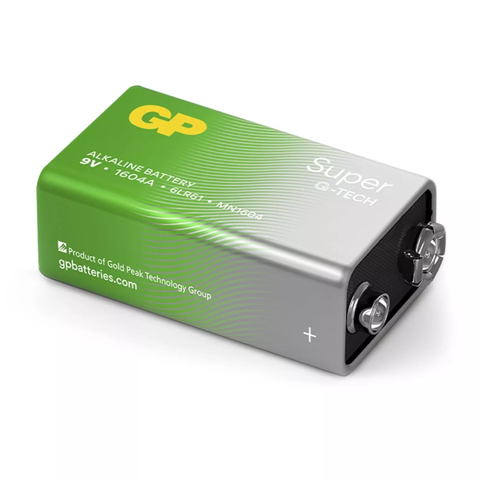GP Super Alkaline 9V 6LR61 Battery Long Lasting Power for Smoke Alarms