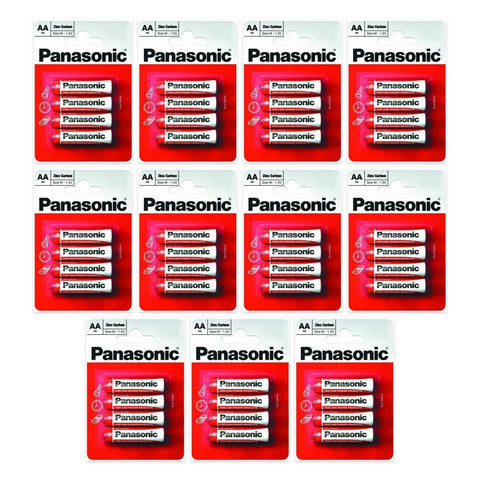Panasonic AA Zinc Carbon 1.5V Batteries – 44 pcs (11 blister packs of 4)