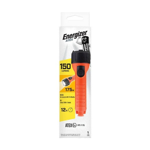 Energizer ATEX LED Flashlight 150 Lumens IPX7 Intrinsically Safe 2AA