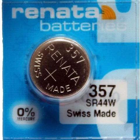 5x Renata 357 SR44W Silver Oxide 1.55V Watch Batteries LR44 A76