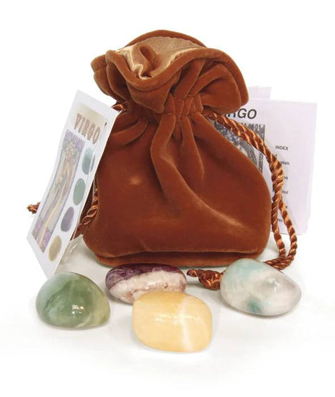 Virgo Astrology Crystal Talisman Set with Pouch by Lo Scarabeo