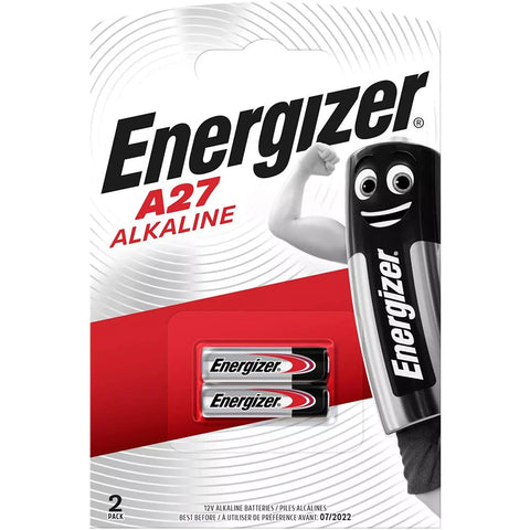 2x Energizer A27 12V Alkaline Batteries for Remote Controls & Toys