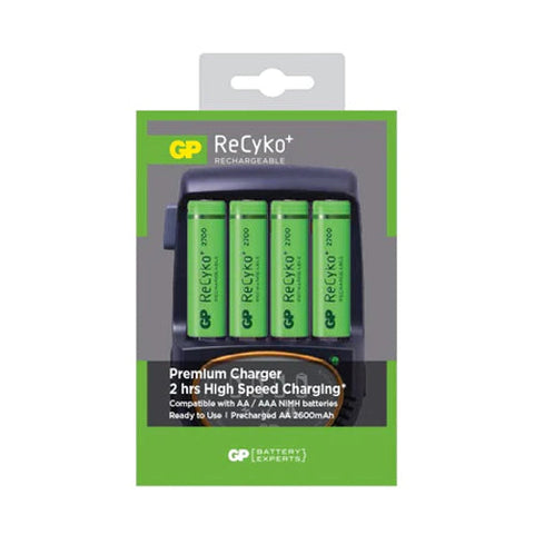 GP ReCyko PB50 Battery Charger + 4x AA 2700mAh & Car Adapter
