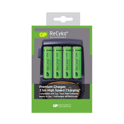 GP ReCyko PB50 Battery Charger + 4x AA 2700mAh & Car Adapter