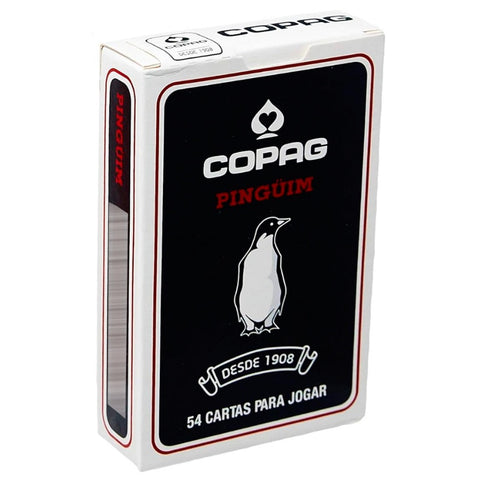 Copag Pinguim Black Bridge Size Playing Cards Deck 54 Card Set Brazil