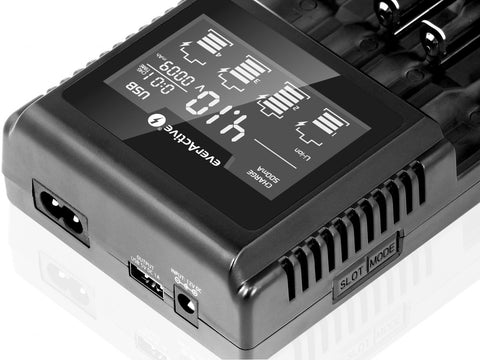 Everactive Professional Charger Uc4000 Black Ac100-240V Li-Ion Lcd Backlight NEW