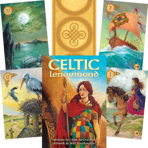 Celtic Lenormand Oracle Deck 45 Cards & Guidebook by US Games Systems