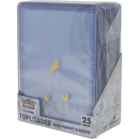Pikachu Toploader and Penny Sleeves Combo Pack 25 pack Ultra Pro