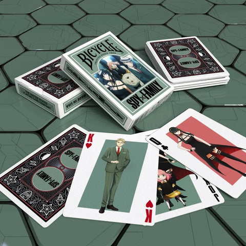 Bicycle Spy x Family Anime Playing Cards Green Poker Deck Standard Index