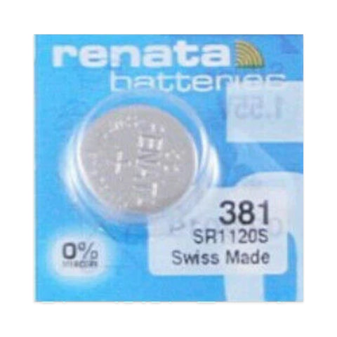 Renata 381 SR1120SW silver oxide watch battery in original blister