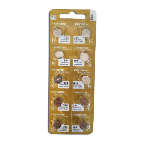 Renata 394 SR936SW Silver Oxide Watch Batteries – original 10-pack MP-E card