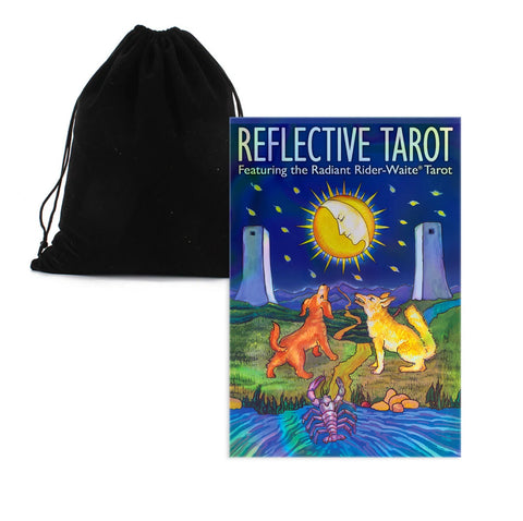 Radiant Rider-Waite Holographic Tarot Deck Pocket Size with Velvet Bag