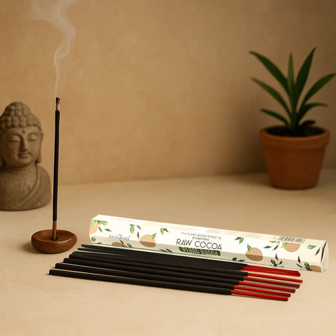 20x Raw Cocoa Plant Based Incense Sticks Vegan Long Lasting Aroma