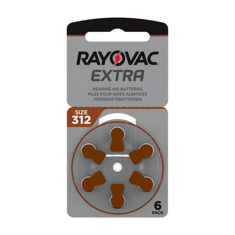90x Rayovac 312 Hearing Aid Batteries Bulk Pack DA312 Brown Tab