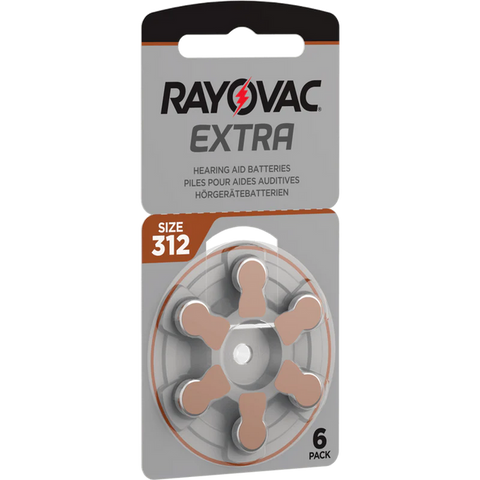 90x Rayovac 312 Hearing Aid Batteries Bulk Pack DA312 Brown Tab