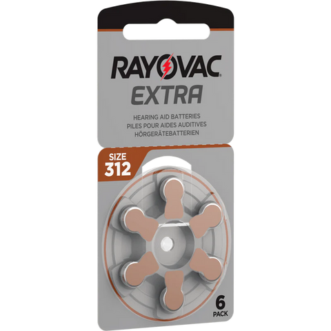 42x Rayovac Extra Advanced 312 Hearing Aid Batteries PR41 DA312