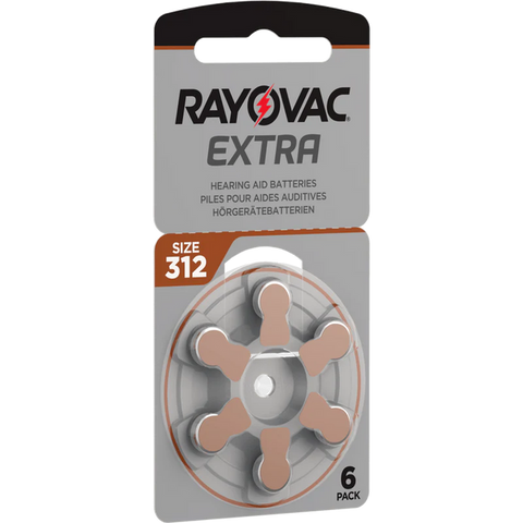 66x Rayovac Extra 312 Hearing Aid Batteries PR41 DA312 Zinc Air