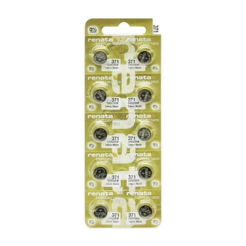Renata 371 SR920SW silver oxide – blister strip of 10
