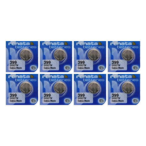 8x Renata 399 SR927W Silver Oxide Watch Batteries