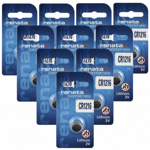 10x Renata CR1216 3V Lithium Coin Cell Batteries Watch Calculator Japan