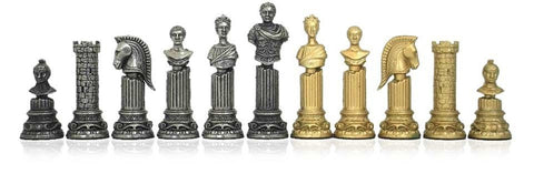 Italfama Roman Emperors Metal Chess Set Gold & Silver Plated Luxury Board