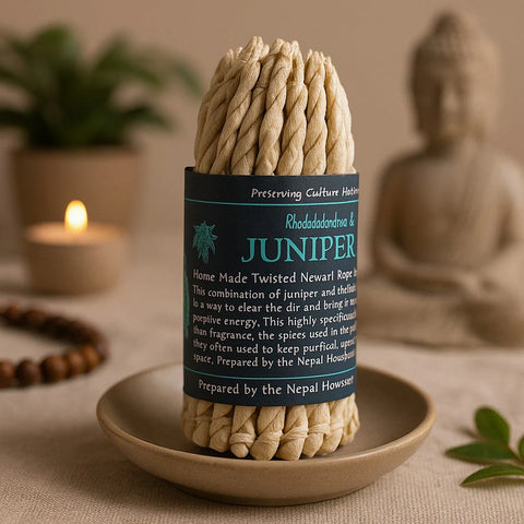 50x Rhododendron & Juniper Rope Incense Himalayan Natural Nepali 11cm
