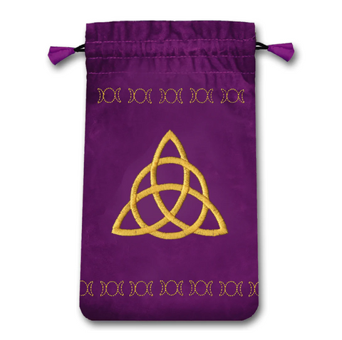 Purple Velvet Tarot Bag Triple Goddess Drawstring Pouch Lo Scarabeo