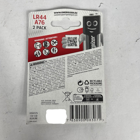 8x Energizer LR44 A76 1.5V Alkaline Button Cell Batteries AG13 G13