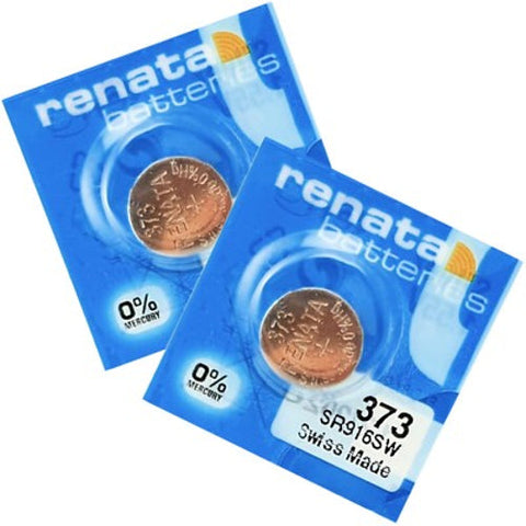 2x Renata 373 SR916SW SR68 1.55V Silver Oxide Watch Batteries Swiss
