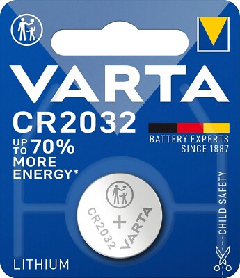 VARTA CR2032 3V Lithium Coin Cell Button Battery DL2032 E-CR2032
