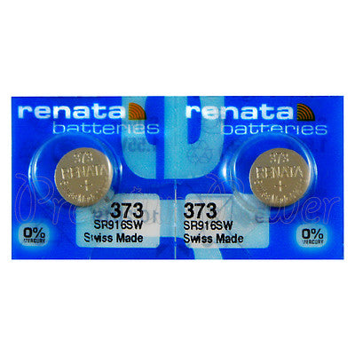 2x Renata 373 SR916SW SR68 1.55V Silver Oxide Watch Batteries Swiss