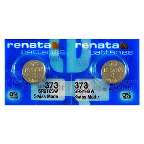 2x Renata 373 SR916SW SR68 1.55V Silver Oxide Watch Batteries Swiss