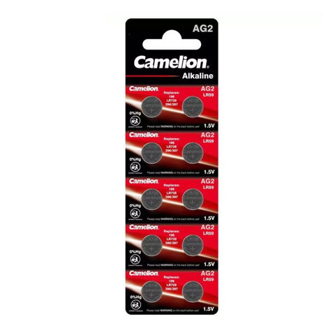 10x Camelion AG0 LR521 LR63 1.5V Alkaline Button Cell Watch Batteries