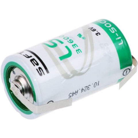 Saft LS33600 3.6V 17000mAh D Lithium Li-SOCl2 Battery with Solder Lugs