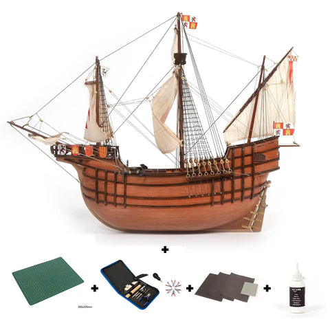 Occre Santa Maria 1:50 Wooden Ship Model Kit with Sails & Tools